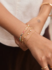Nina Semi-Precious Bracelet - Gold/Multi