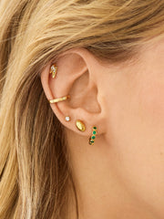 18K Gold Sports Delicate Stud - Football
