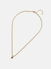 Florence 18K Gold Plated Sterling Silver Birthstone Necklace - Aquamarine