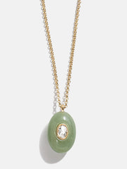Aura Semi-Precious Pendant Necklace - Jade