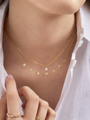 Mini 14K Gold Custom Icon Necklace - 14K Gold