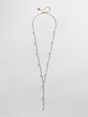 Juliet Pearl Lariat Necklace - Gold/Pearl