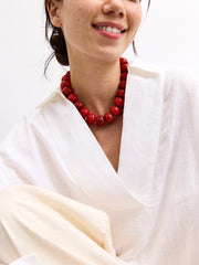 Joan Semi-Precious Necklace - Red Jasper