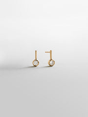 Fallon 14K Gold Bezel Earrings - Gold