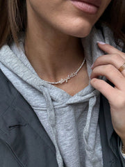 Billie 14K Gold Tennis Custom Nameplate Necklace - Mini Script