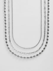 Taylor Waterproof Necklace Set - Silver