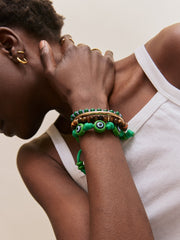 Knotty Good Eye Cord Bracelet - Bright Green