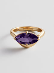 Wavy Custom Birthstone Ring - Gold