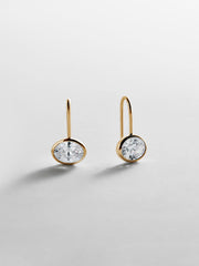 Fallon 14K Gold Bezel Earrings - Gold