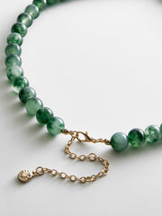 Jamie Semi-Precious Beaded Necklace - Green Jade/Tiger's Eye