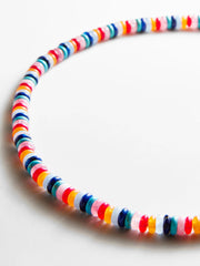 Jolene Semi-Precious Beaded Necklace - Red/Blue Multi