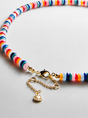 Jolene Semi-Precious Beaded Necklace - Red/Blue Multi