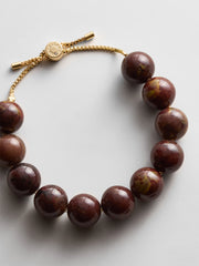 Jane Beaded Bracelet - Chocolate Brown Bead