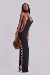 Noir Knit Maxi Dress in Black