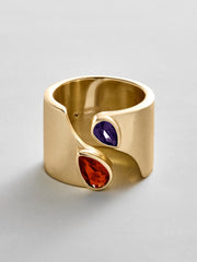 Open Band Custom Birthstone Ring - Gold