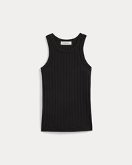 Racerback Tank In Pointelle | Black