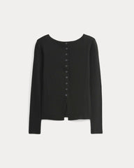 Button-Up Top In Butterluxe | Black