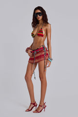 Selka Stripe Knit Bikini Top