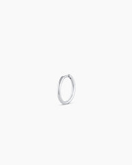 14K White Gold Classic Single Huggie