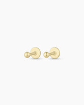 14K Gold Newport Flat Back Studs