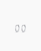 14K White Gold Classic Huggies