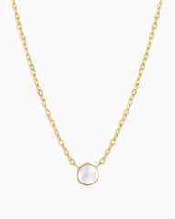 Rose Marble Coin Necklace