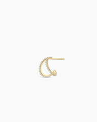 Diamond Pave Split Single Huggie