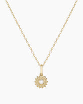 Sun Birthstone Charm Necklace