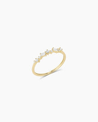 Diamond and White Sapphire Amara Cluster Ring