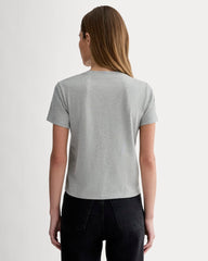 The Box-Cut Tee In Essential Cotton | Heathered Grey | No Pocket