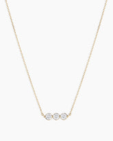Lab Grown Diamond Halo Row Necklace