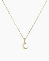 Diamond Crescent Charm Necklace