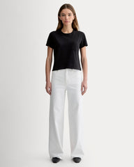 The Box-Cut Tee In Essential Cotton | Black | Pocket