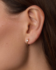 Lab Grown Diamond Solitaire Single Huggie