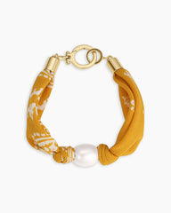 Paisley Bandana Pearl Bracelet