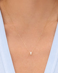 14K Gold Love Halo Charm Necklace