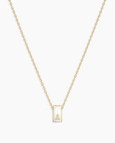14K Gold Mama Halo Charm Necklace