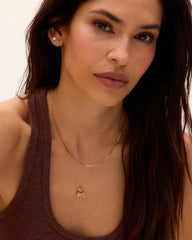 Classic Diamond Halo Charm Necklace
