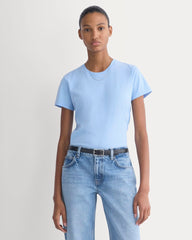 The Slim Crew In Essential Cotton | Open Air Blue