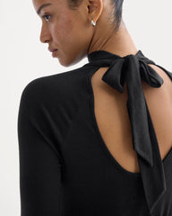 Tie-Neck Top In Butterluxe | Black