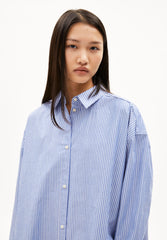Pfileaa Stripe | White-Lapis Blue