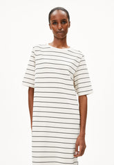 Xelinaa Fein Gestreiftes Midi-Kleid | Undyed-Black