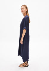 Vaali Satin Dress | Night Sky
