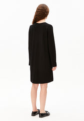 Maariliana Langärmliges Jerseykleid | Black