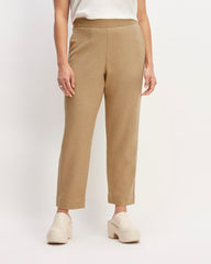 The Wool Flannel Pull-On Pant | Tiger'S Eye