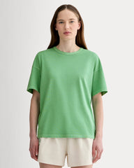 The Boyfriend Tee In Essential Cotton | Green Garment Dye
