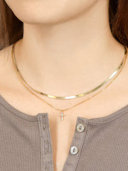 Agape 14K Gold Necklace - Gold/Pavé