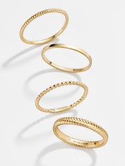 Mamie 14K Gold Ring Set - Gold