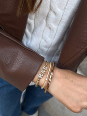 Pisa Custom Bracelet - Gold/Pavé