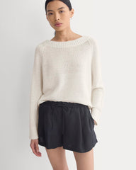 Flowy Short In Linen | Black
